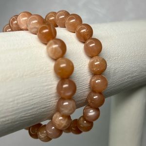Orange Moonstone stretchy bracelet